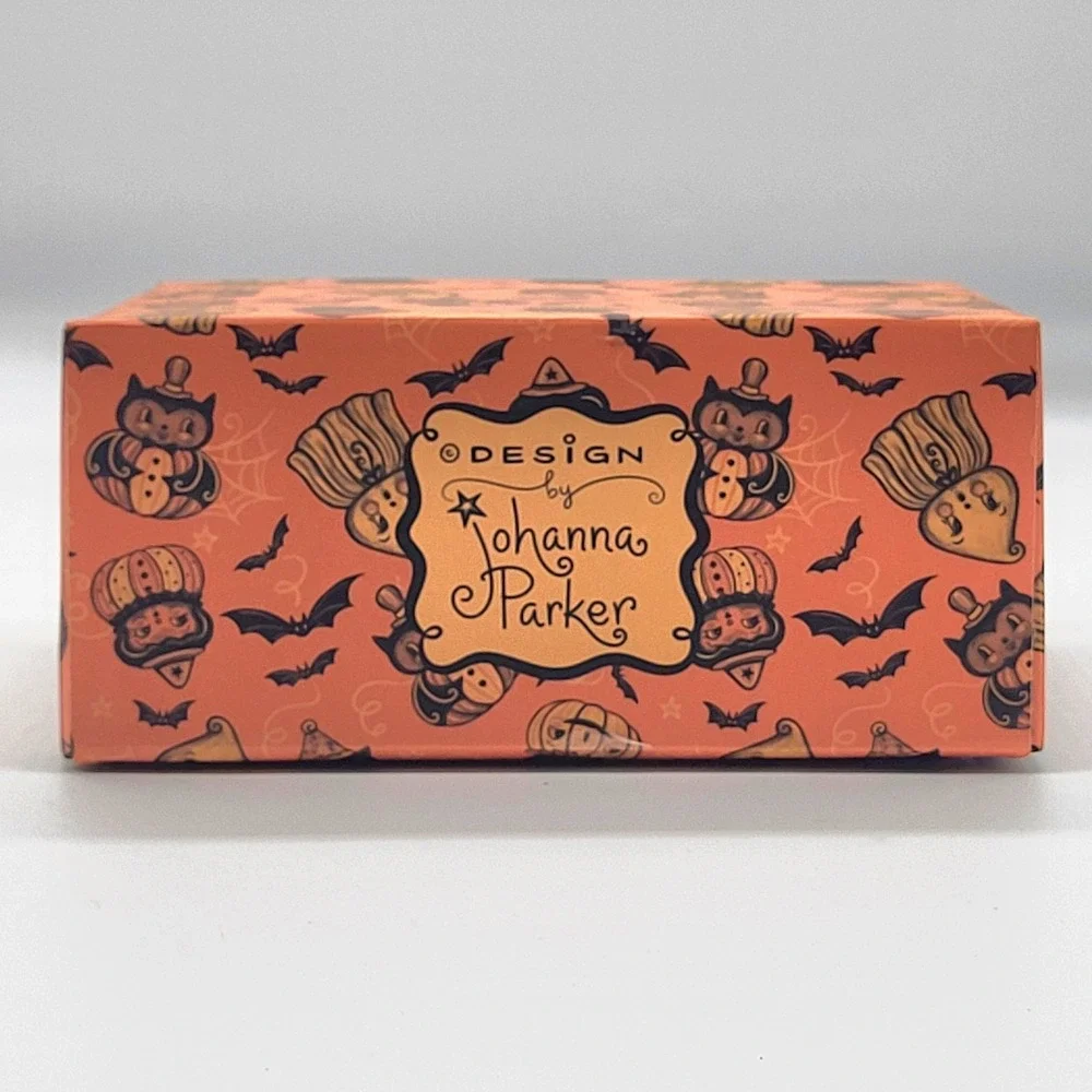 Johanna Parker Transpac Black Cat Pumpkin Salt Pepper Shakers Halloween NEW